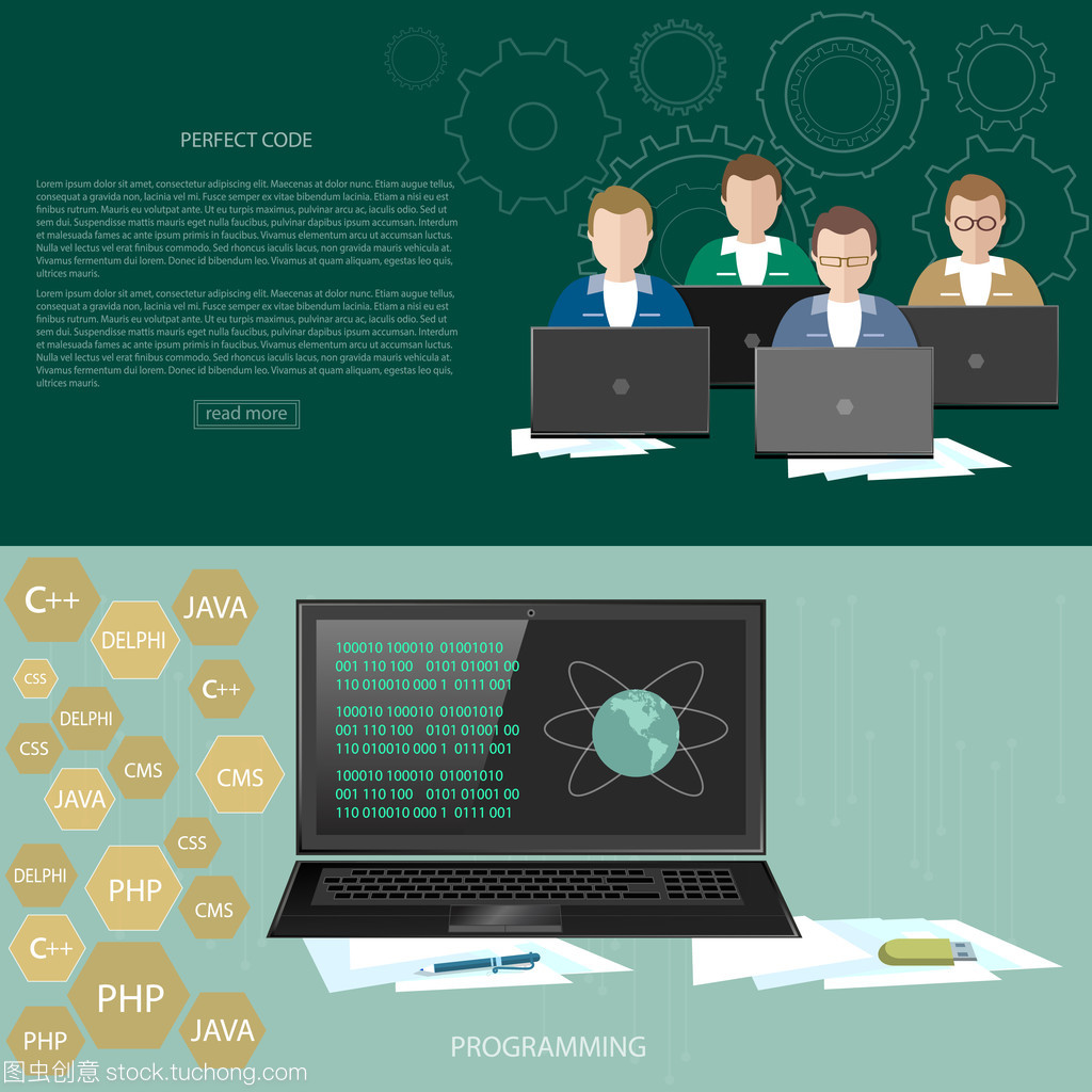 編程概念開發(fā)人員培訓(xùn)過程中編碼的橫幅